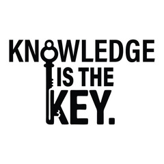 A striking graphic of the text Knowledge is the Key with a key illustration, symbolizing the importance of knowledge in unlocking potential
