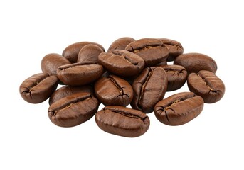 Obraz premium Fresh roasted coffee beans close up for morning beverage ingredient
