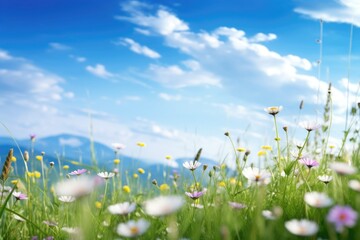 Beautiful landscape in a meadow