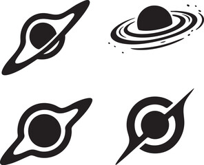 black hole logos vector