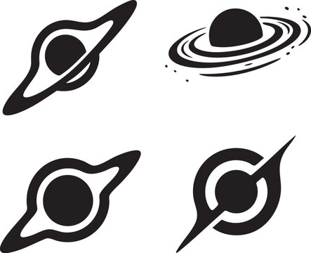 black hole logos vector