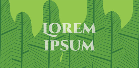 green leaf background. abstarct leaves pattern. Vector Illustration.	