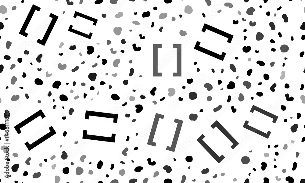 Poster abstract seamless pattern with square brackets symbols. creative leopard backdrop. illustration on t