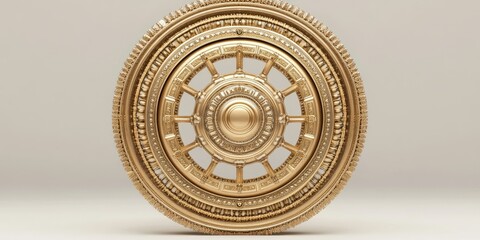 Obraz premium Ornate Golden Wheel Design
