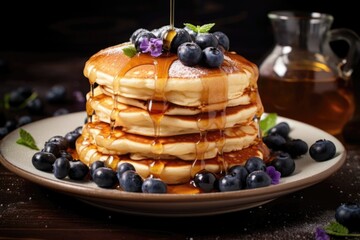 pancakes with galubika honey