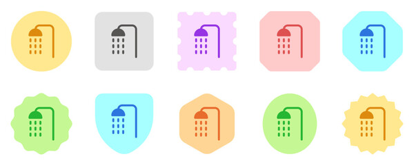 Editable shower head vector icon. Wellness, spa, relaxation. Part of a big icon set family. Perfect for web and app interfaces, presentations, infographics, etc