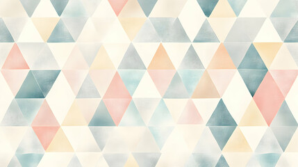 Abstract watercolor triangle pattern with geometric design in pastel colors