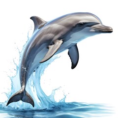 Obraz premium Dolphin Leaping from the Ocean
