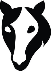 Stylized Horse Face Vector | Elegant and Artistic Horse Head Illustration for Logos, Equestrian Art, and Modern Animal Design Projects