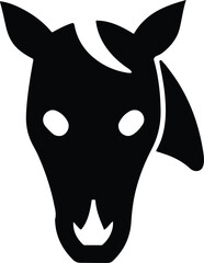 Horse Face in Stylized Form | Decorative and Contemporary Horse Head Vector Perfect for Prints, Branding, and Graphic Design Elements