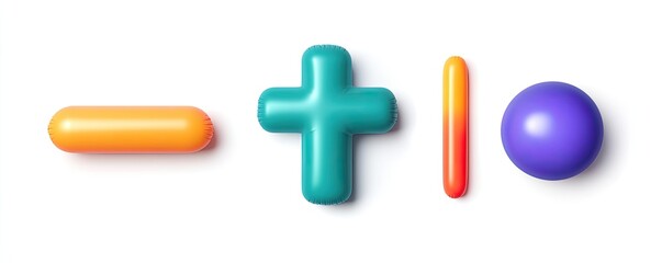 Obraz premium Colorful Mathematical Symbols