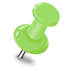 Light Green Pushpin, Free Trial, PNG File, Transparent Background, Thumbtack for Notes, Memos, Sticky Notes, Maps	