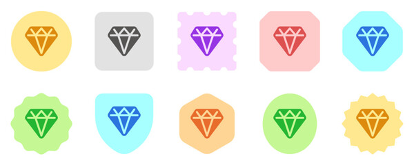 Editable diamond, wealth, treasure vector icon. Video game, game elements. Part of a big icon set family. Perfect for web and app interfaces, presentations, infographics, etc