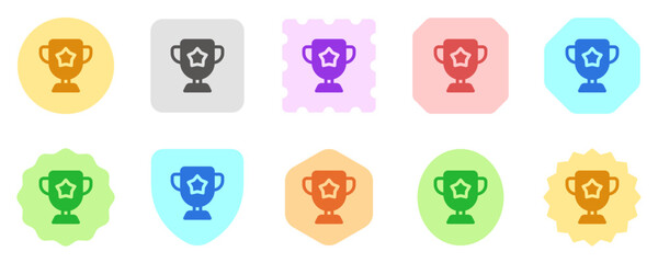 Editable winning trophy vector icon. Video game, game elements. Part of a big icon set family. Perfect for web and app interfaces, presentations, infographics, etc