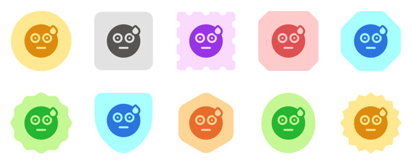 Editable confused, shocked, surprised emoticon vector icon. Part of a big icon set family. Part of a big icon set family. Perfect for web and app interfaces, presentations, infographics, etc