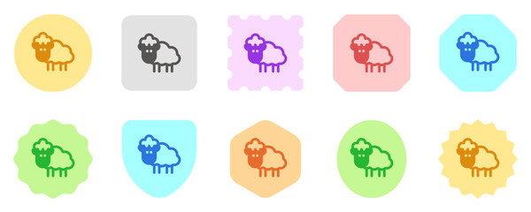 Fototapeta premium Editable sheep, ewe, lamb vector icon. Animal, farm, livestock. Part of a big icon set family. Perfect for web and app interfaces, presentations, infographics, etc