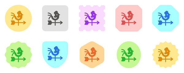 Editable weather vane vector icon. Farm, building, structure. Part of a big icon set family. Perfect for web and app interfaces, presentations, infographics, etc