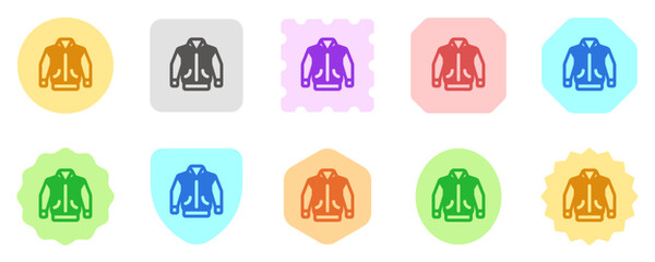 Editable varsity jacket vector icon. Clothing, fashion, apparel. Part of a big icon set family. Perfect for web and app interfaces, presentations, infographics, etc