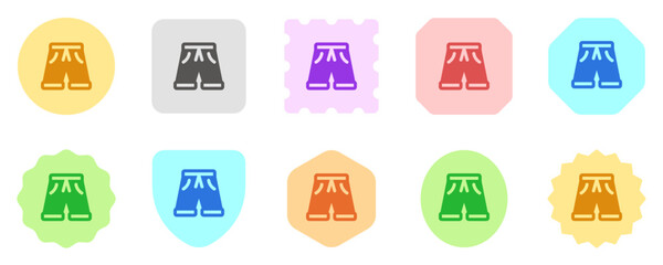 Editable shorts vector icon. Clothing, fashion, apparel. Part of a big icon set family. Perfect for web and app interfaces, presentations, infographics, etc