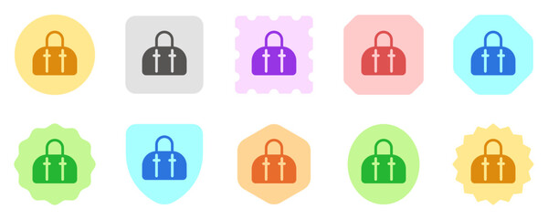 Editable duffel bag, gym bag, travel bag vector icon. Clothing, fashion, apparel. Part of a big icon set family. Perfect for web and app interfaces, presentations, infographics, etc