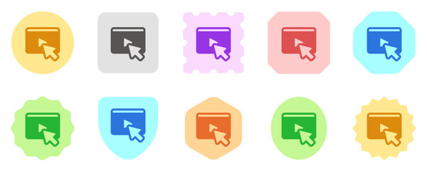 Editable click to play video vector icon. Online learning, course, tutorial. Part of a big icon set family. Perfect for web and app interfaces, presentations, infographics, etc