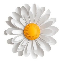 Large Paper Daisy Flower Craft White Petals Yellow Center