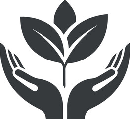 Obraz premium Hands Holding a Sprouting Plant Symbolizing Growth and Care