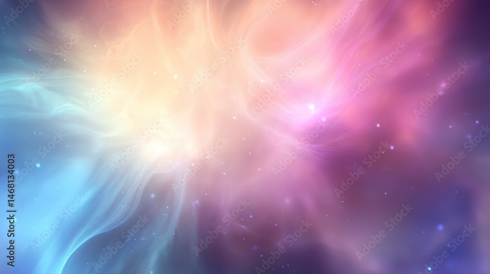 Poster ethereal space background perfect for astronomy or sci-fi themed media.