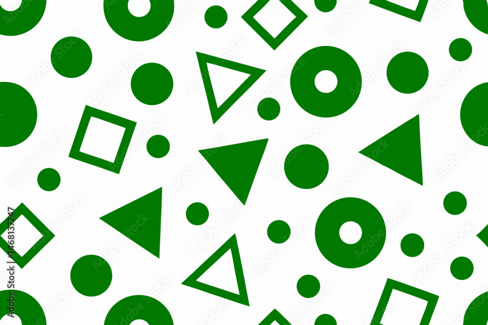 Poster green geometric shapes pattern with transparency suitable for various design projects