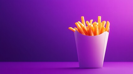 Sleek and Minimalist Deep Fryer Banner with Bold Purple Background for Bold Branding
