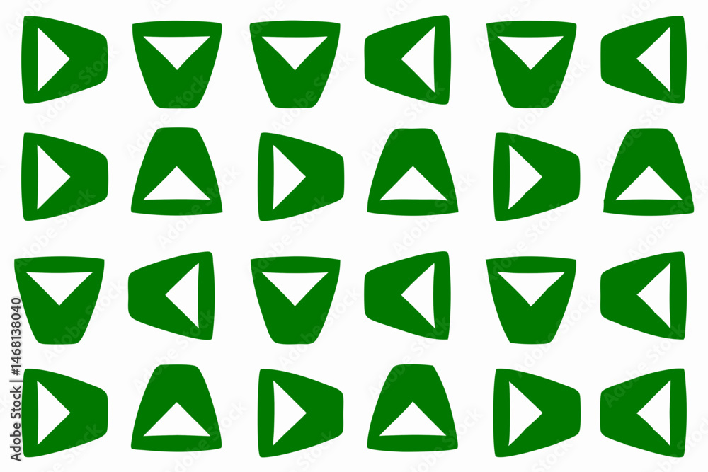 Poster repeating green geometric shapes with white triangles suitable for graphic design projects