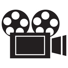 camera icon set. video camera symbol collection. movie sign vector illustration. Film Camera Old. Cinema icons. Film shooting, film player