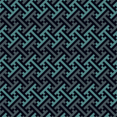 Seamless Sayagata pattern. Repeated interlocking keys background. Classic Oriental ornament. Traditional window tracery image. Ancient ethnic mosaic motif. Digital paper for textile print