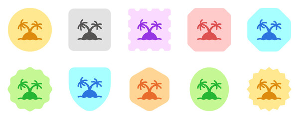 Editable tropical island vector icon. Part of a big icon set family. Perfect for web and app interfaces, presentations, infographics, etc