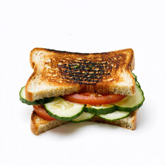 Delicious international sandwiches set isolated on white background - professional food images generated using AI