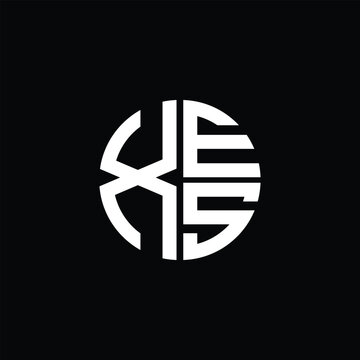 XES logo XES icon XES monogram XES letter minimalist Circle flat Unique modern abstract logo design.