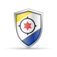Bonaire Flag Glossy Shield Icon