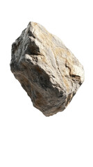 Large gray boulder isolated on rock stone geology mineral grey path high on transparent background