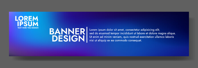 Modern banner design with a sunset lagoon inspired background