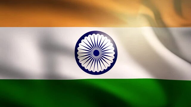india flag in the wind