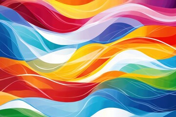 Fototapeta premium Colorful abstract waves in vibrant hues.