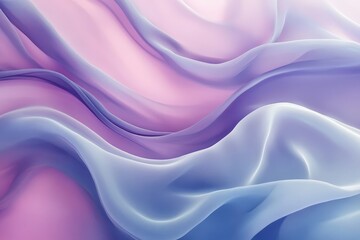 Fototapeta premium Delicate, flowing fabric drapes in soft, pastel colors.