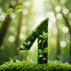 Number One Moss Nature Growth