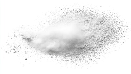 Powdered substance in a scattered, cloud-like formation