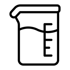liquid jar outline icon for beaker experiment stem lab