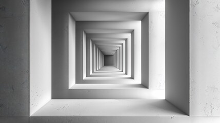Obraz premium Abstract, perspective-based tunnel with light