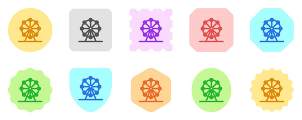 Editable ferris wheel, amusement park vector icon. Part of a big icon set family. Perfect for web and app interfaces, presentations, infographics, etc