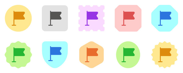 Editable flag, mark vector icon. Map, location, navigation. Part of a big icon set family. Perfect for web and app interfaces, presentations, infographics, etc