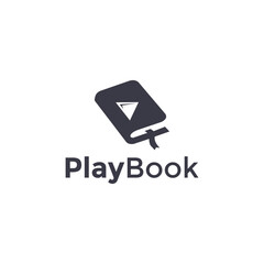 Fototapeta premium Play Book Logo Design Symbols