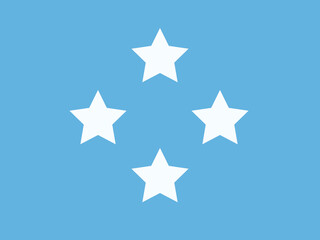 Obraz premium Flag of Federated States of Micronesia